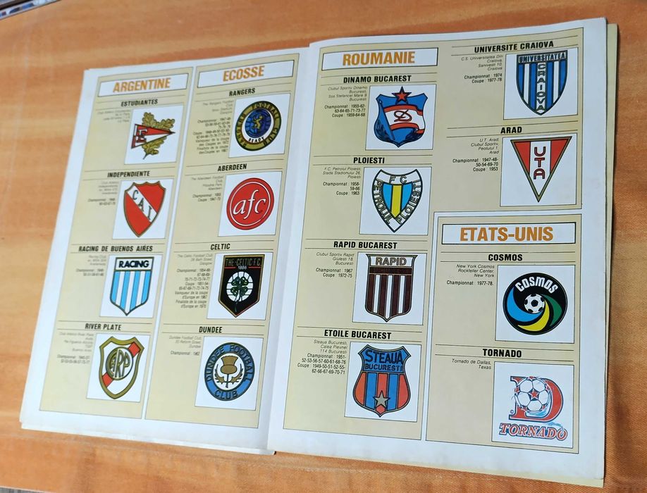 Álbum Futebol Os brasões dos 168 maiores Clubes do Mundo desde 1925