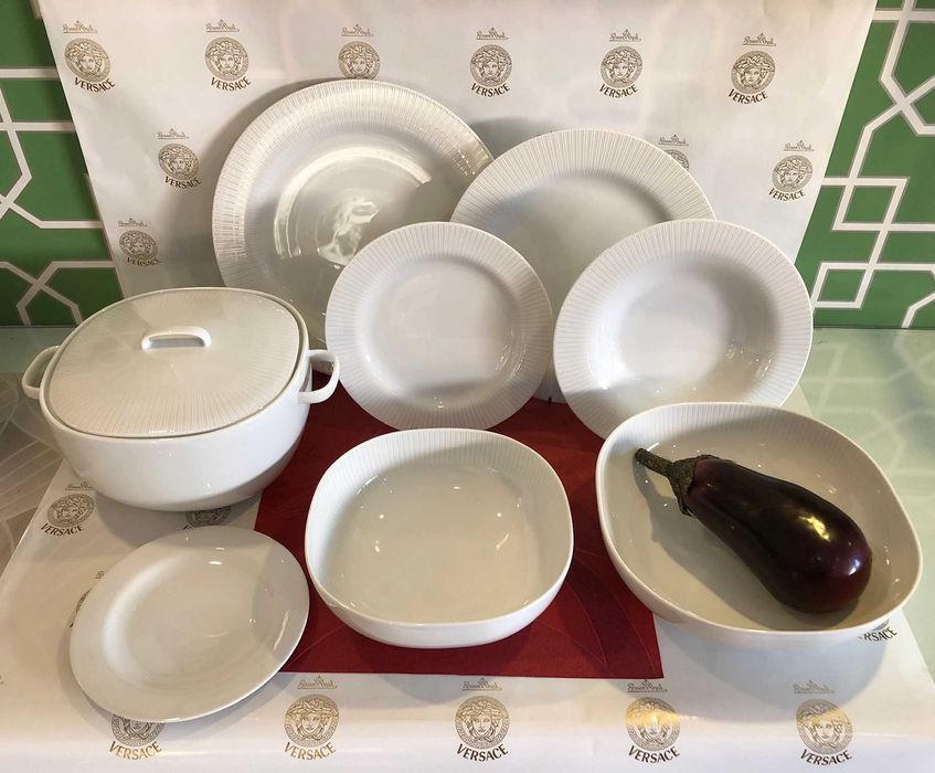 serviço de mesa em porcelana branca da rosenthal "white on white"