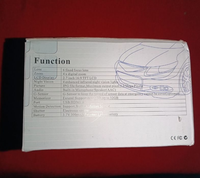 Câmara vídeo automóvel/Dashcam. Nova.