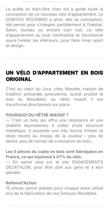 BICICLETA de interior  Domyos Woodbike