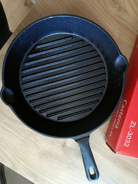 Zilner Ciężka żeliwna patelnia 24 grill