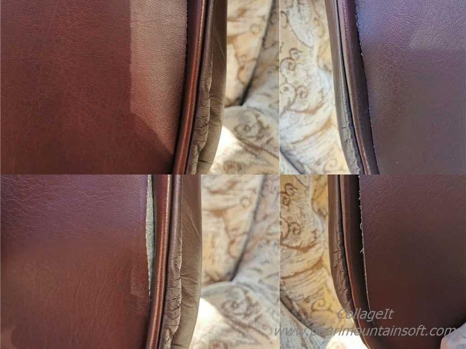 Fotel obrotowy "PEEM", SKÓRA NATURALNA, Finlandia '70 Design, RETRO