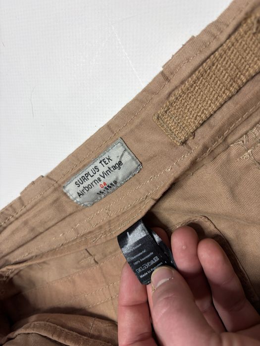 Чоловічі карго штани Surplus Tex L бежеві бавовна багато кишень