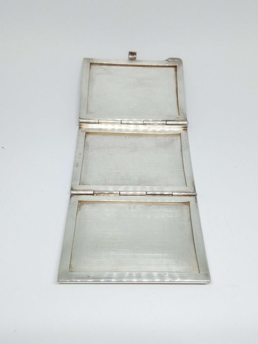 Lombardowski. Stare srebrne Etui na zdjęcia pr.925 52,98g