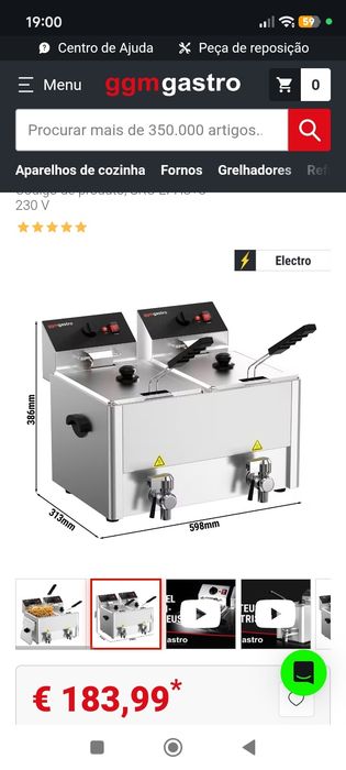Eletric Double Fryer EFH8+8 GGM Gastro ( Fritadeira Elétrica Profissional)