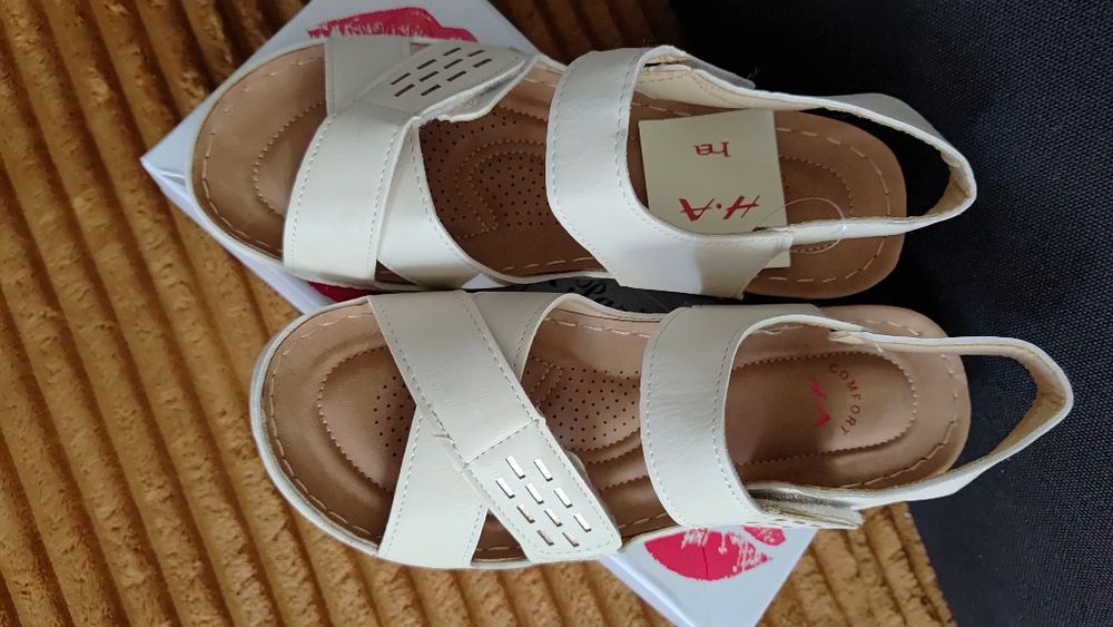 Buty sandałki latte zdrowotne nowe