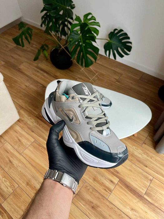 Кросівки Nike M2K Tekno Grey Lacquer шкіра текстиль сірі