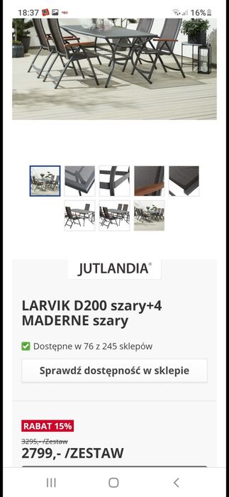 Zestaw mebli ogrodowych