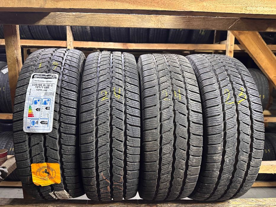 Шини зима стан нових 235/65R16C Continental VanContactWinter 4 шт 8-10мм