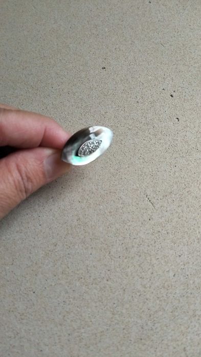 Anel de prata e madrepérola