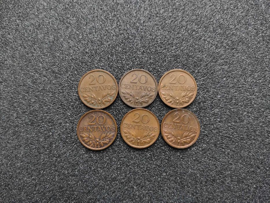 Conjunto de 6 Moedas de 20 Centavos - Todas as Datas