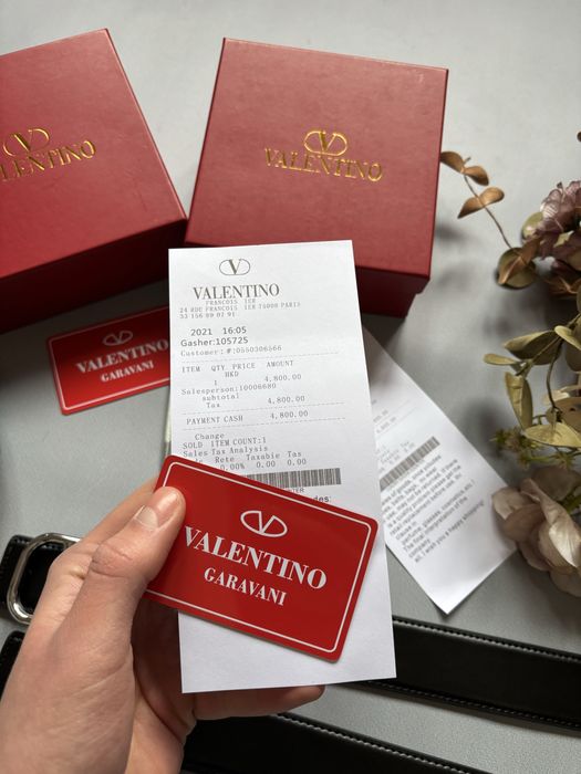 Ремінь Чоловічий Valentino / Ремень Мужской Валентино / Valentink Чорний / Срібний