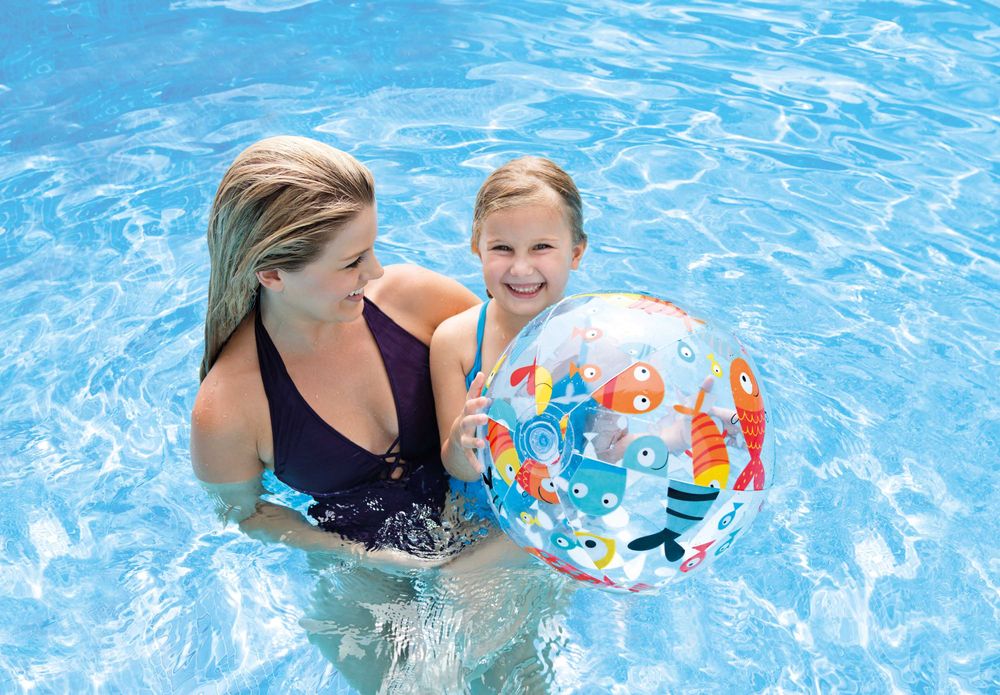 Intex piłka dmuchana 51 cm plażowa basenowa kolorowa