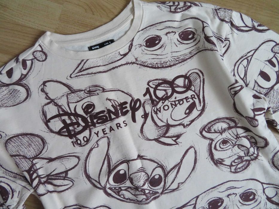 SINSAY Disney 100   bluza damska Myszka Miki Minnie Yoda Bawełna  36 S