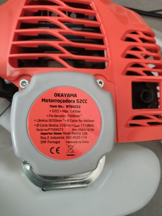 Roçadora 52cc okayama nova