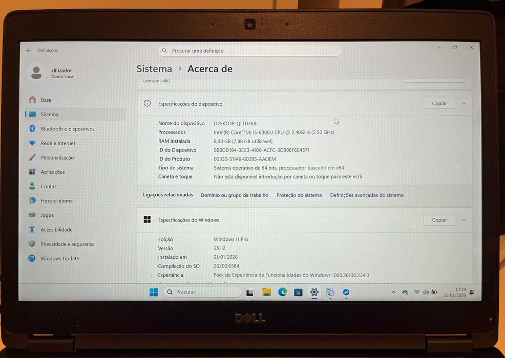 Dell Latitude E5480 i5 (6th Gen) 8GB RAM 256GB SSD 14"