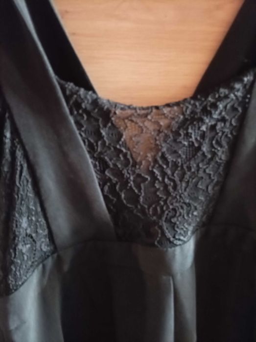 Kombinezon czarny z koronką Zara Basic rozm L*