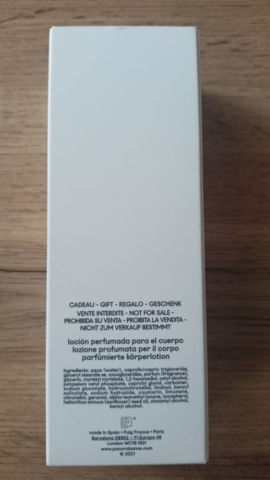 Pudełko Paco Rabanne 100 ml