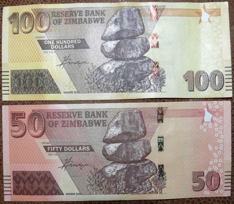 Zimbabwe 50 i 100 dolarów 2020 P.105 i P.106