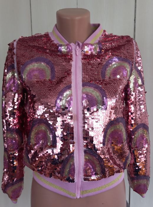 кофта в паєтках для дівчинки на 8-9 років