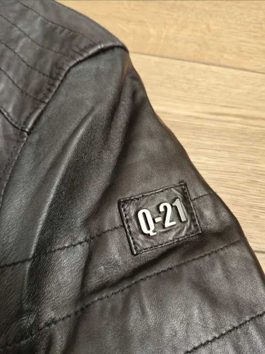 Q21 куртка XXL 52 р чорна чоловіча шкіряна супер на подарунок мужчині 2XL