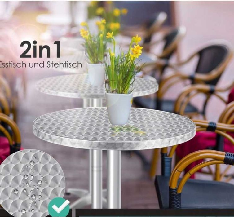 Stół ogrodowy barowy składany regulowana wysokość 60cm KESSER