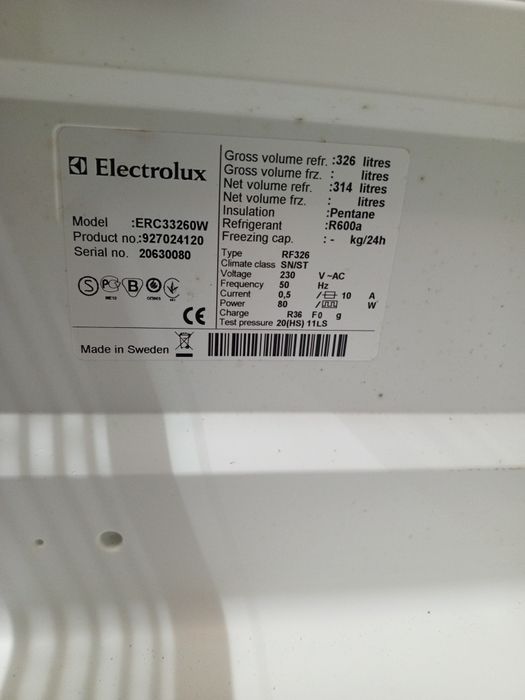 Chłodziarka Electrolux 155 cm, gwarancja