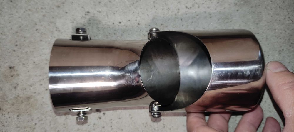 Насадка на глушник нержавіюча  з регульованим кутом Vitol НГ-0453