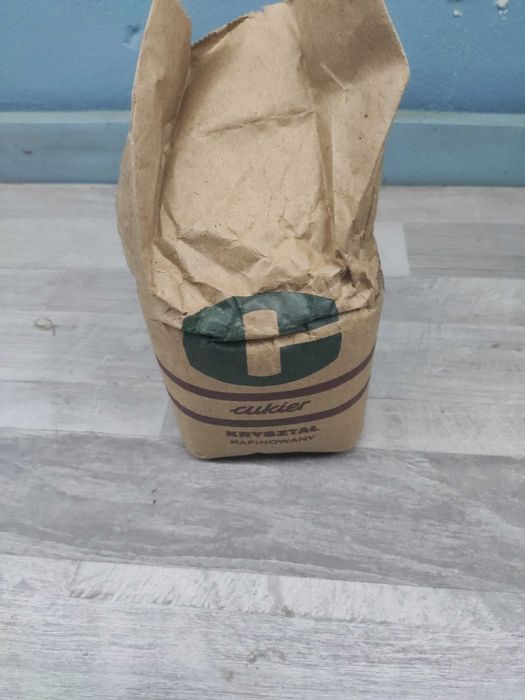 Reglamentowany Cukier z PRL, 1 kg, z lat 70/80-tych