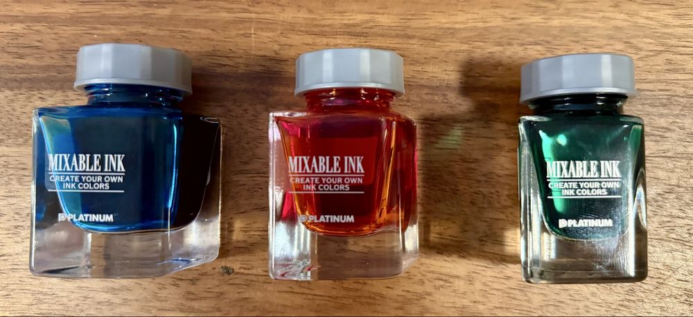 Zestaw 5 atramentów Platinum Mixable do mieszania kolorów + GRATISy