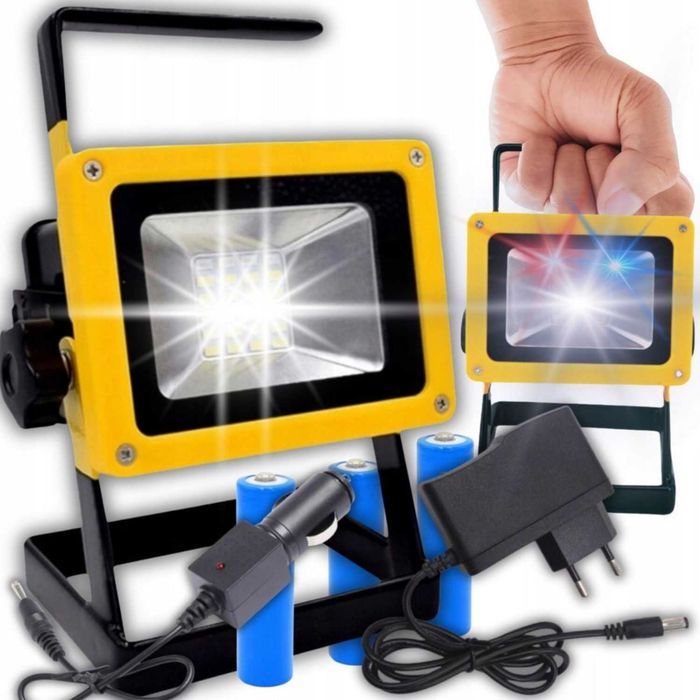HALOGEN LED WARSZTATOWA 30W akumulator przenośny IP65