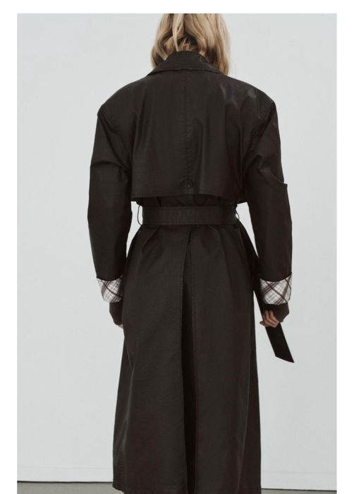 коричневый тренч плащ ZARA S/М