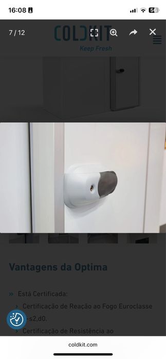 Camera de refrigeracao