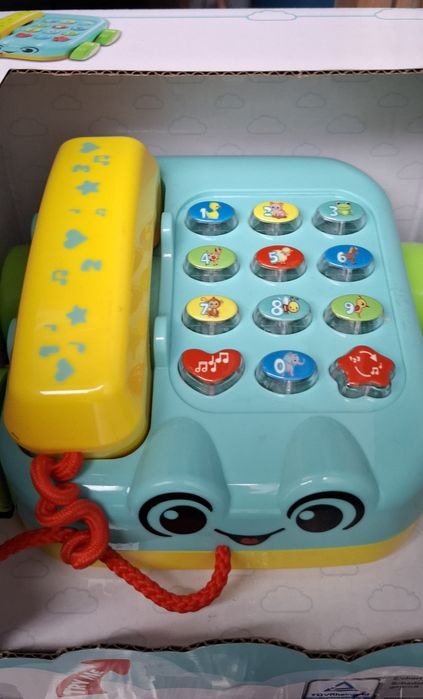 Telefon zabawkowy stacjonarny z guzikami, telefonik +10 miesięcy