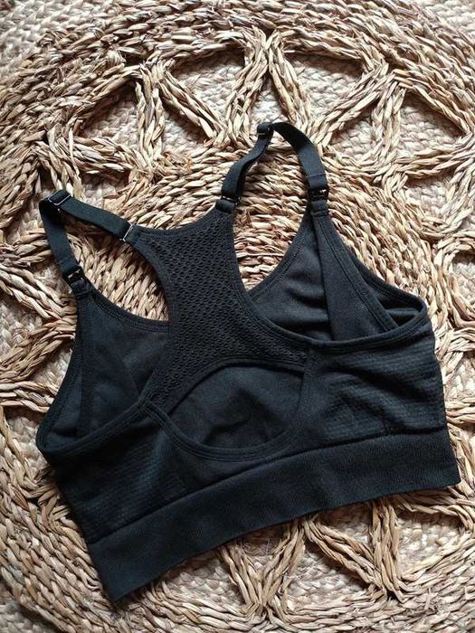 Top stanik sportowy biustonosz damski topik M/L/XL czarny