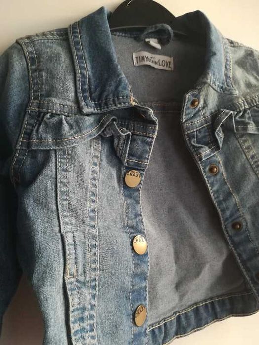 Kurtka jeansowa z falbanką rozmiar