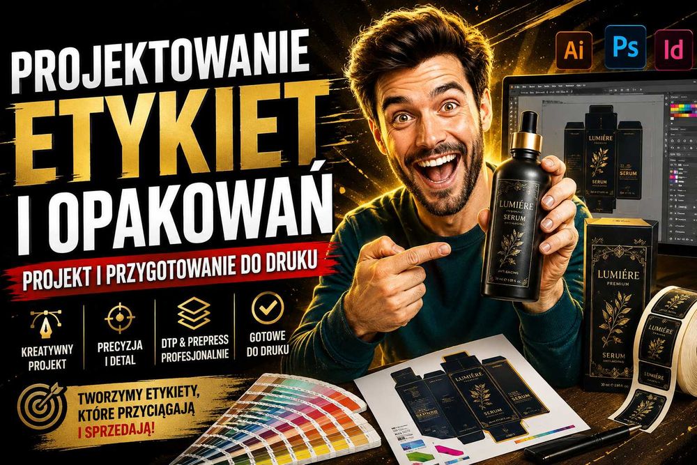 Projektowanie Etykiet i Opakowań – Projekt i Przygotowanie do druku