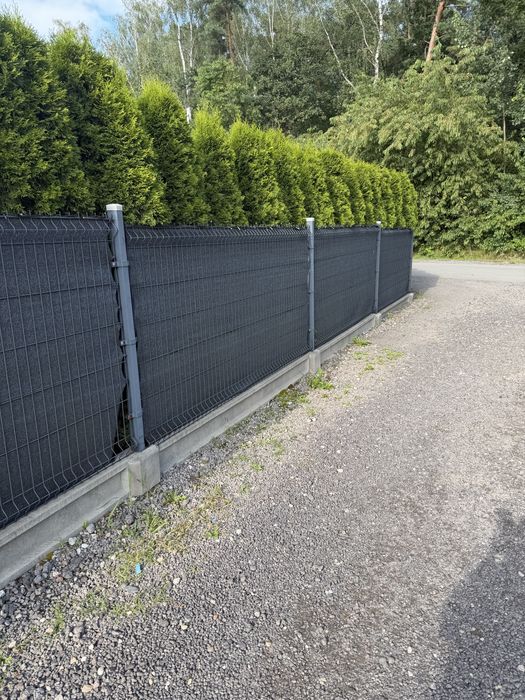 Siatka cieniujaca na plot szara uzywana 30m2
