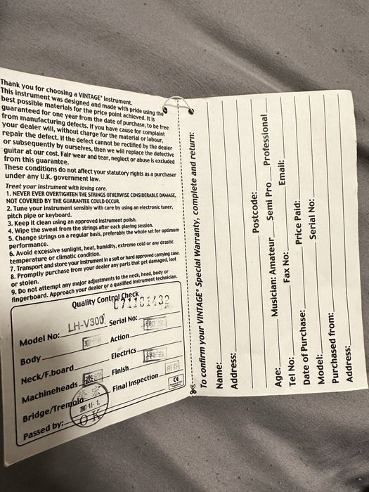 Pack Completo Guitarra Canhoto (Esquerdino) + Acessórios