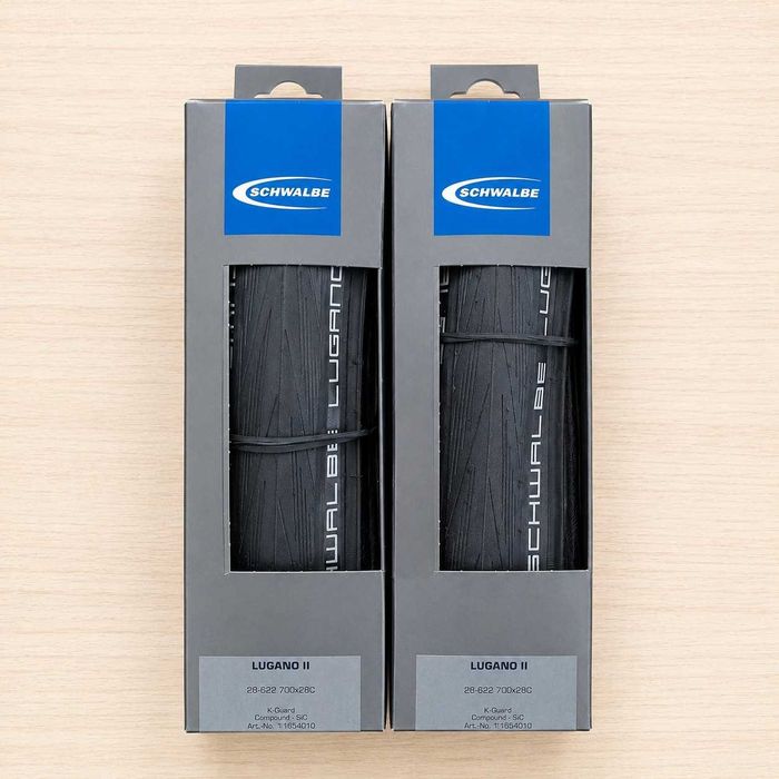 Pack 2 Pneus Schwalbe Lugano II 28-622 Active K-Guard Tubetype Folding