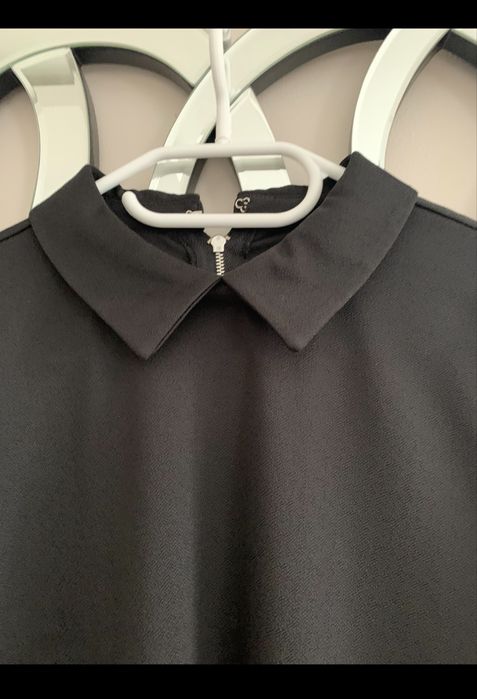 Elegancka czarna bluzka do pracy na co dzień M