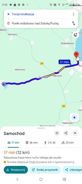 Działka budowlana, Leśniewo,20km od morza,12km do zatoki Puckiej