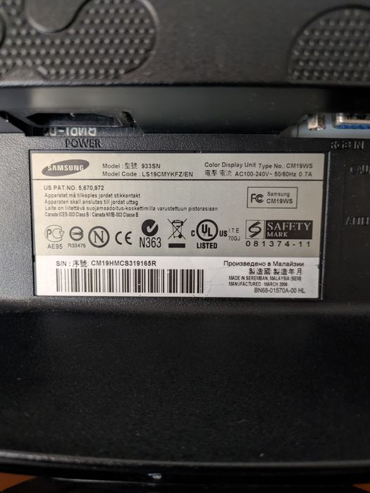 Monitor Samsung 933SN