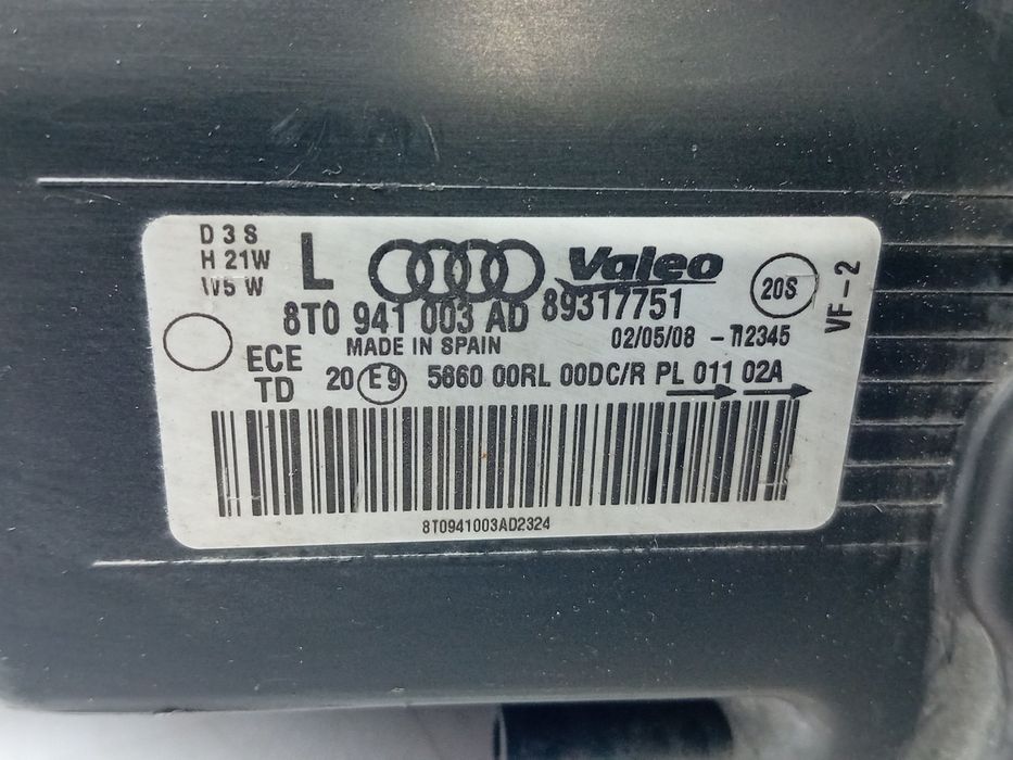 Ótica / farol esquerda AUDI A5 (8T3)