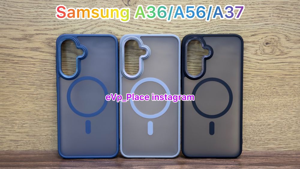Чохол Samsung A36 / A56 / A37 MagSafe Metal Buton Camera чехол самсунг