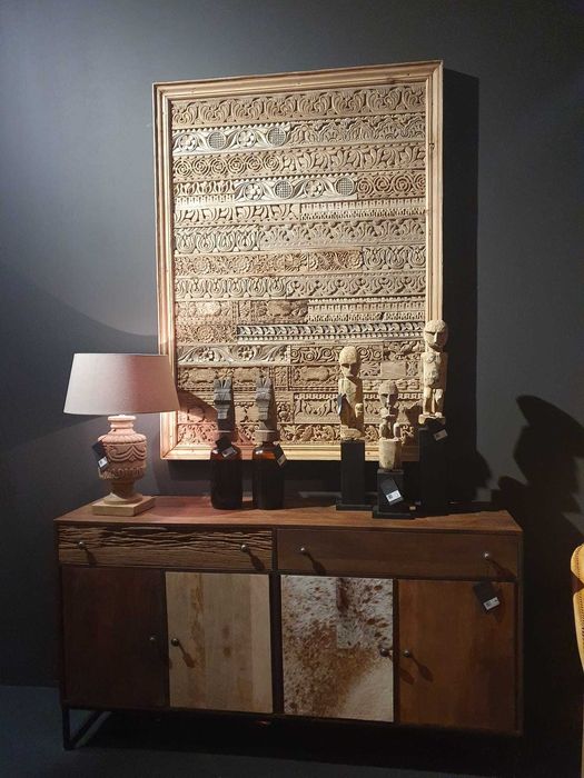 Exclusivo: Painel de Madeira Artesanal Tukang 120x160cm By Arcoazul