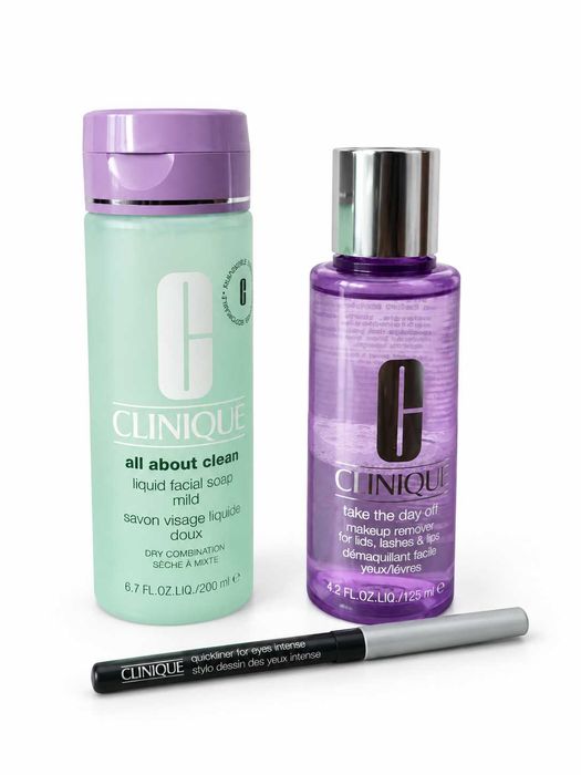 Clinique zestaw 3 kosmetyków – 200 ml + 125 ml + Quickliner