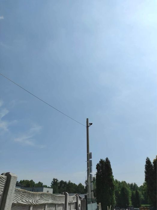 Słup - Maszt Ogrodowy pod Kamery - Lampy - Internet Nowy 7 metrowy