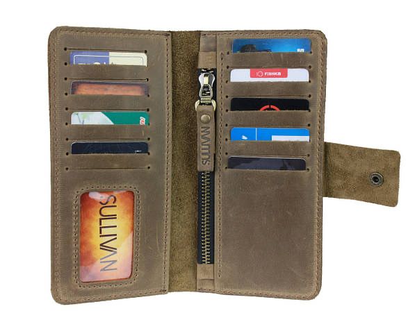 Гаманець шкіряний великий SULLIVAN gv5-2(9) коричневий