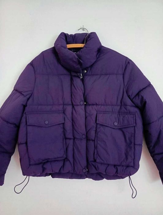 Piękna fioletowa kurtka puffer oversize Sinsay 36 S